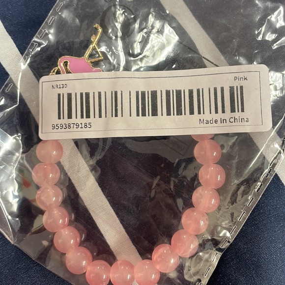 Pink Beaded Flamingo Bracelet - Picture 3 of 3